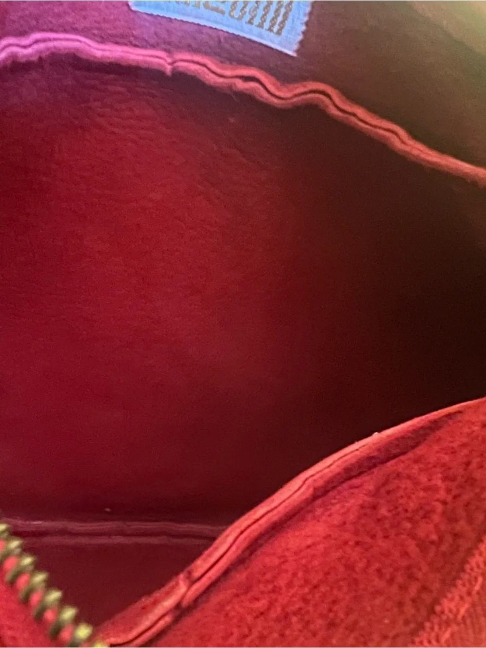Vintage MARGOLM Red Leather Hobo Shoulder Bag